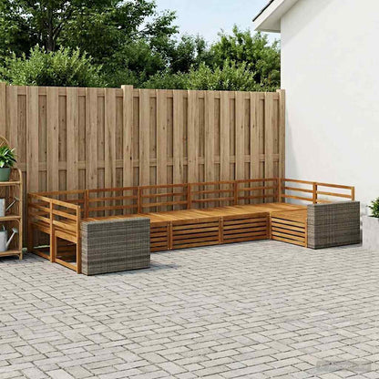 vidaXL Outdoor Sofa Set 7 pcs Natural Solid Acacia Wood 1