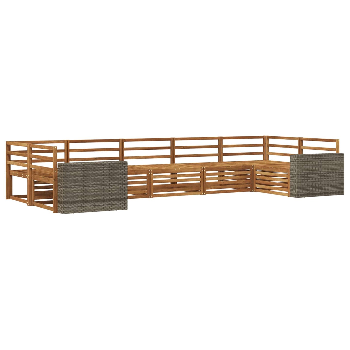 vidaXL Outdoor Sofa Set 7 pcs Natural Solid Acacia Wood 2
