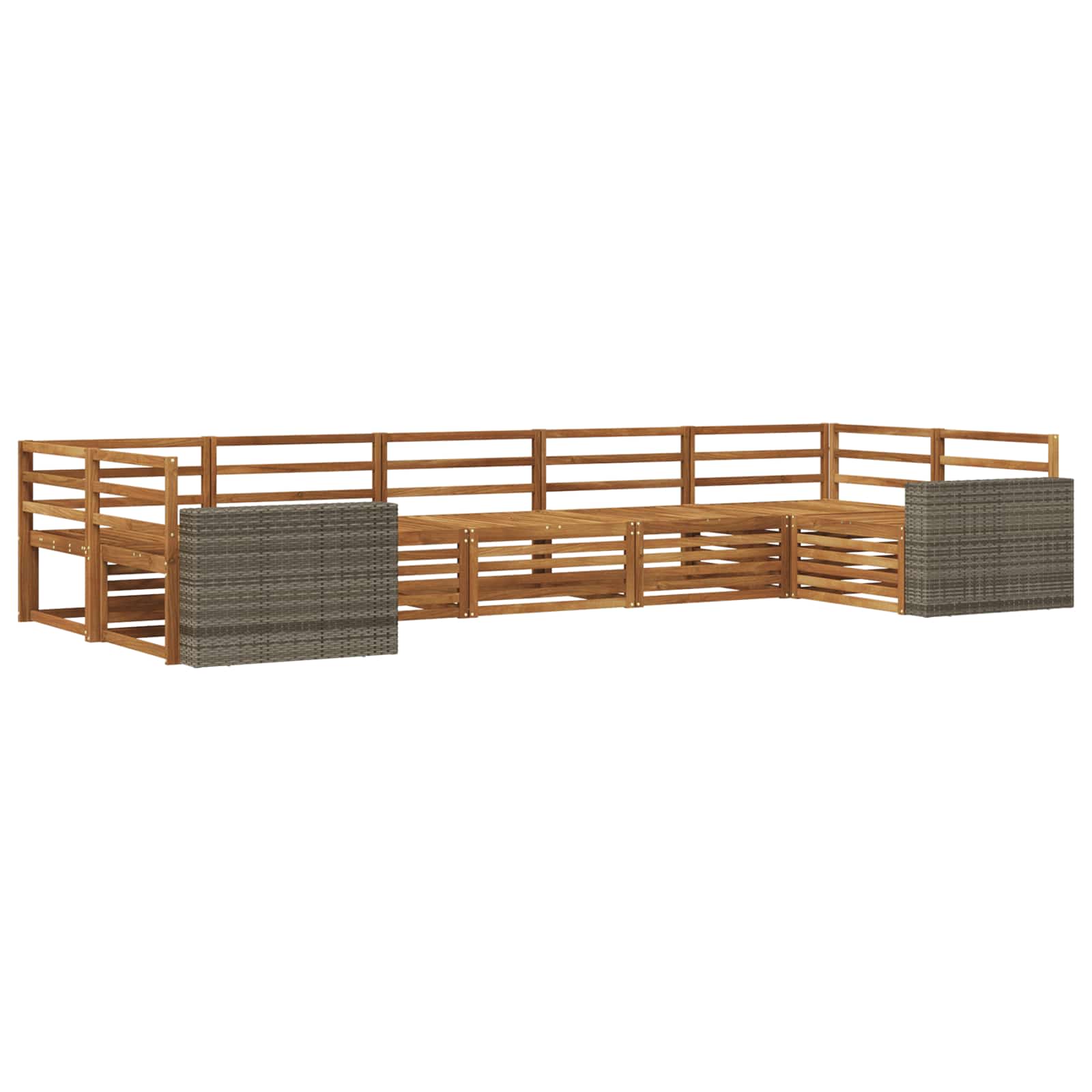 vidaXL Outdoor Sofa Set 7 pcs Natural Solid Acacia Wood 2