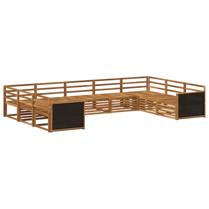 vidaXL Outdoor Sofa Set 9 pcs Natural Solid Acacia Wood 2