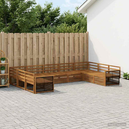 vidaXL Outdoor Sofa Set 9 pcs Natural Solid Acacia Wood 1