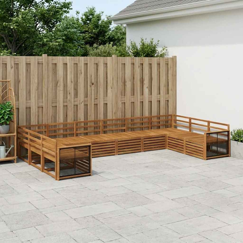 vidaXL Sofa Sets 10 pcs Solid Acacia Wood 1