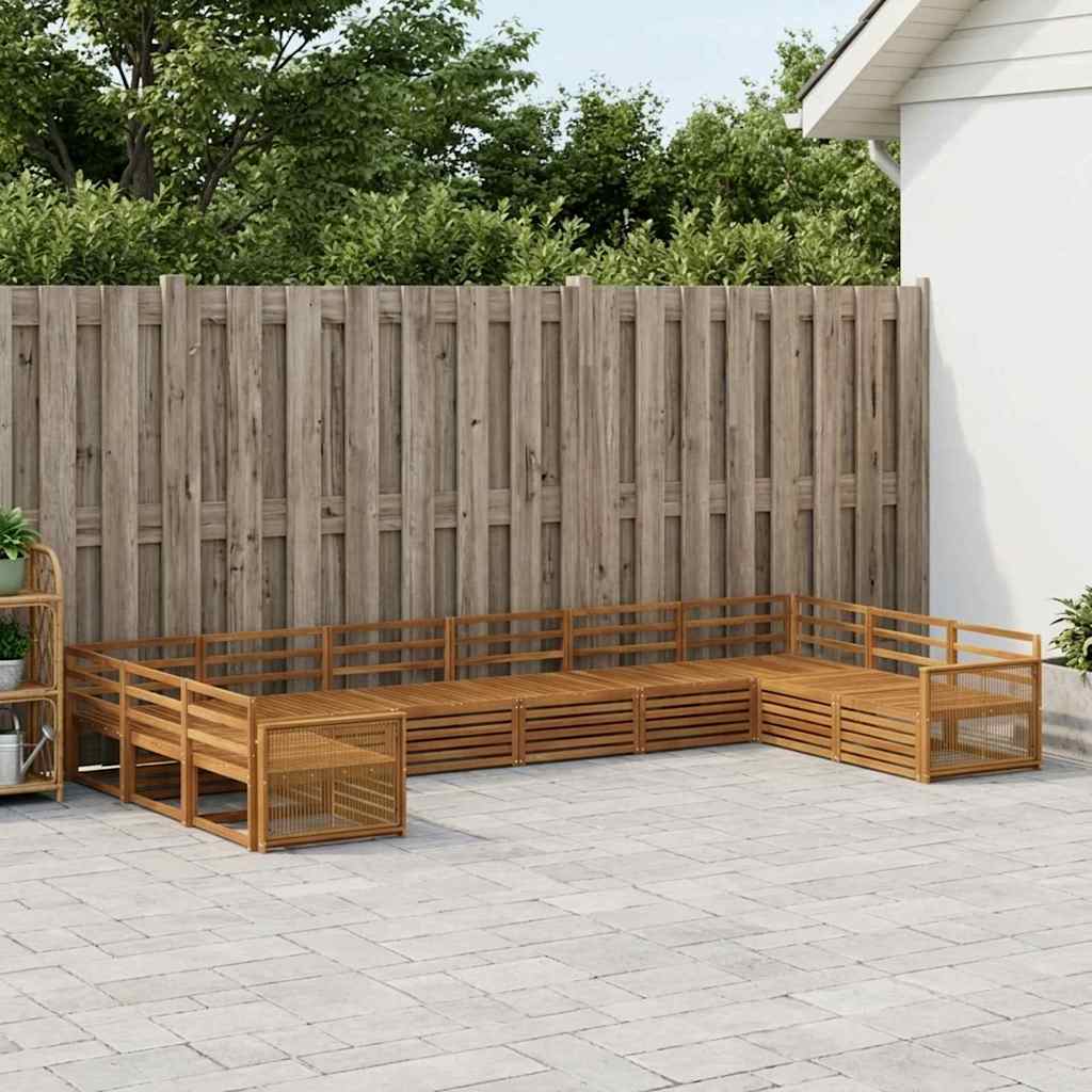 vidaXL Sofa Sets 10 pcs Solid Acacia Wood 1