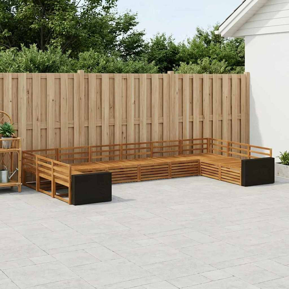 vidaXL Sofa Sets 10 pcs Solid Acacia Wood