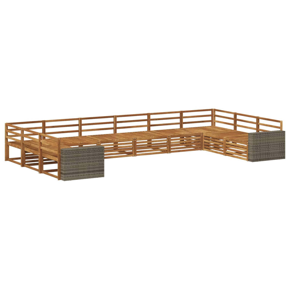 vidaXL Sofa Sets 10 pcs Solid Acacia Wood 2