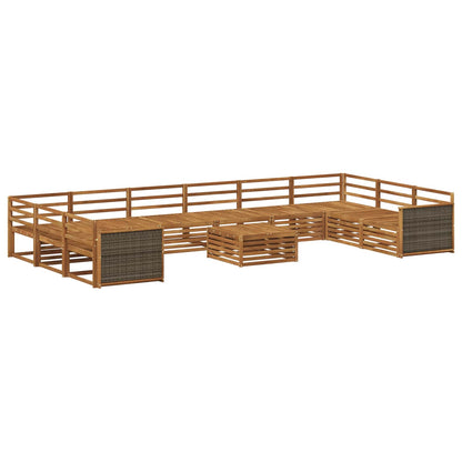 vidaXL Sofa Sets 11 pcs Solid Acacia Wood 2