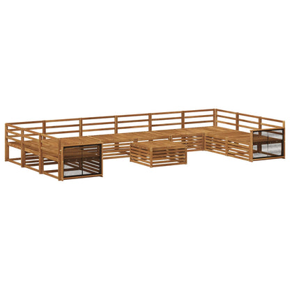 vidaXL Sofa Sets 11 pcs Solid Acacia Wood 2