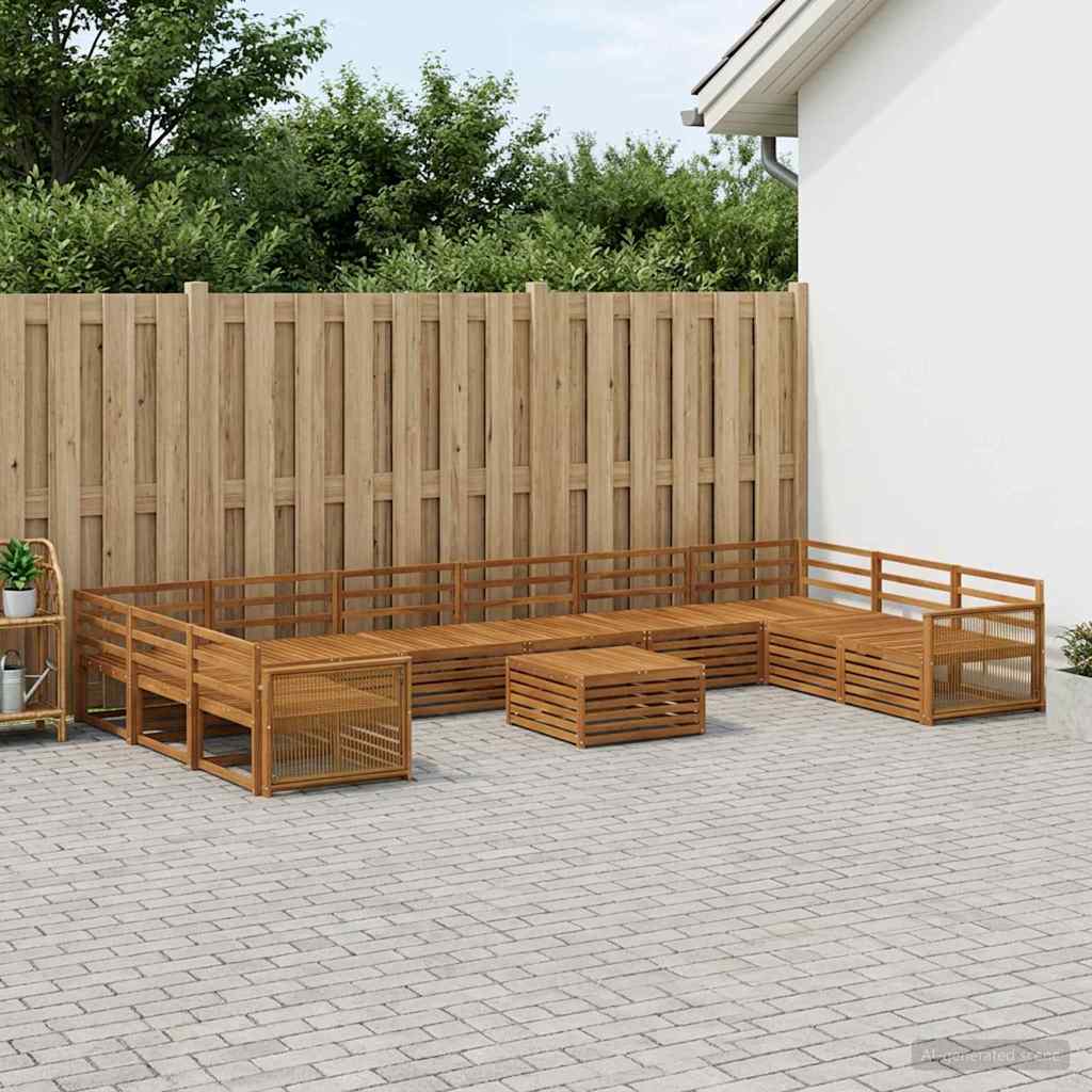 vidaXL Sofa Sets 11 pcs Solid Acacia Wood 1