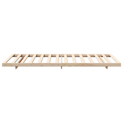 Bed Frame Solid Pine Wood Brown Length 210 cm 80 cm