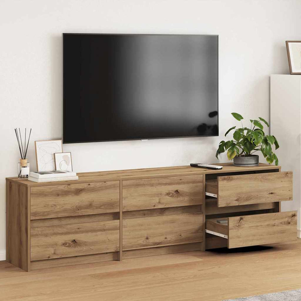 vidaXL TV Cabinet with LED 100x34x50 cm Engineered Wood