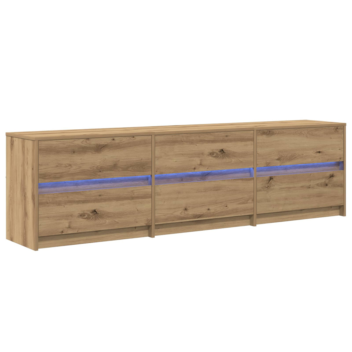 TV Cabinet with LED 100x34x50 cm Engineered Wood Artisan oak 180 cm
