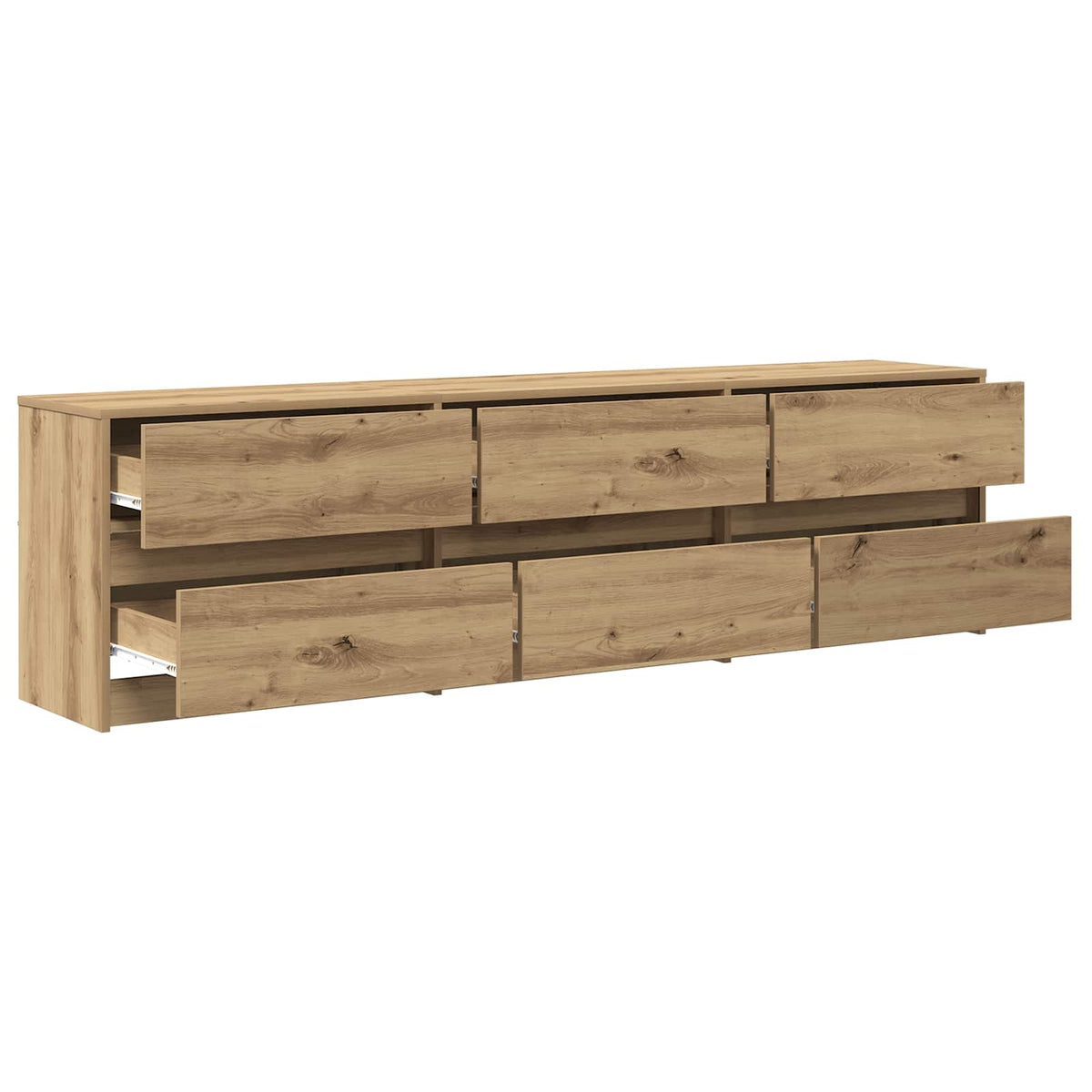TV Cabinet with LED 100x34x50 cm Engineered Wood Artisan oak 180 cm