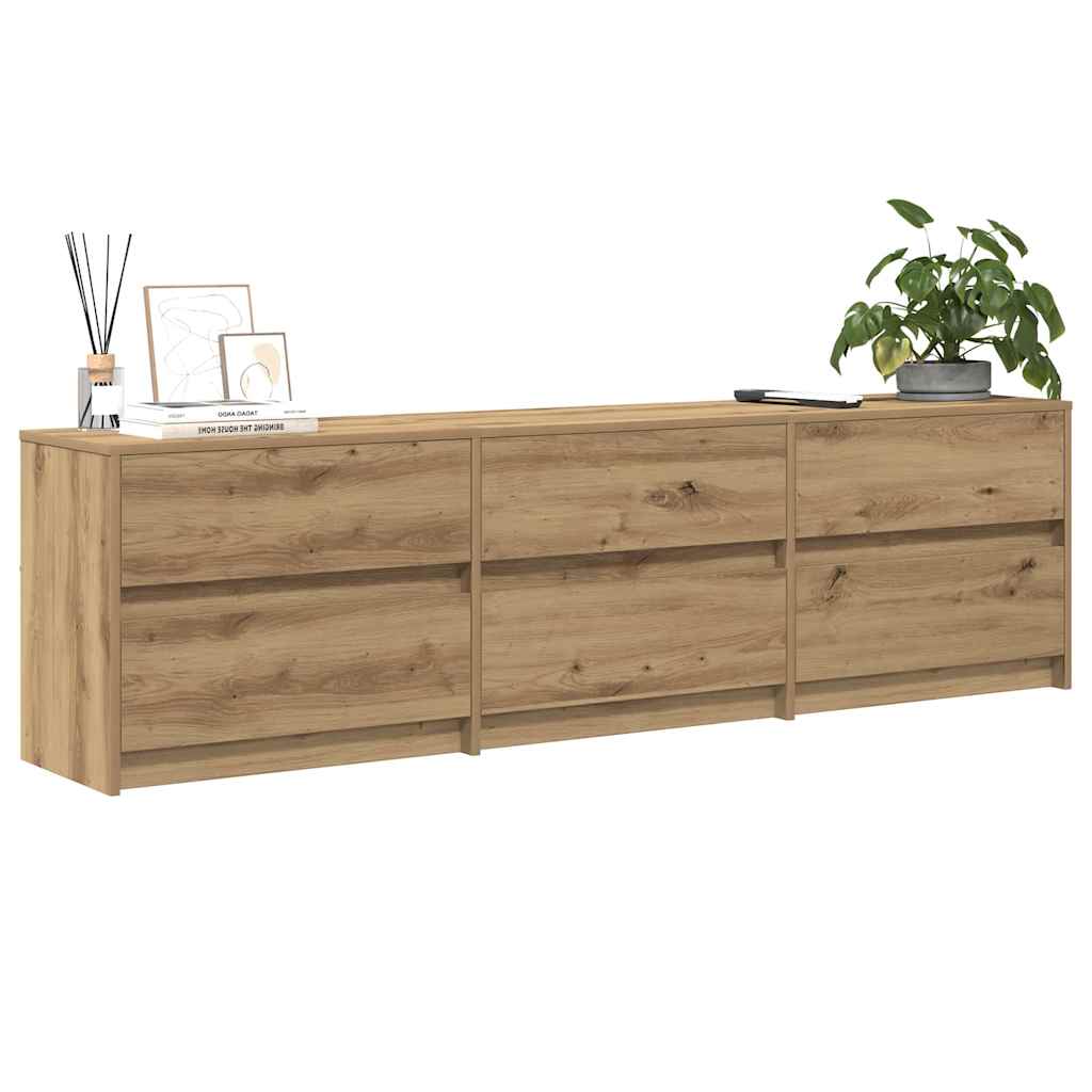 TV Cabinet with LED 100x34x50 cm Engineered Wood Artisan oak 180 cm