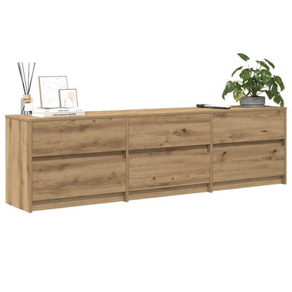 TV Cabinet with LED 100x34x50 cm Engineered Wood Artisan oak 180 cm