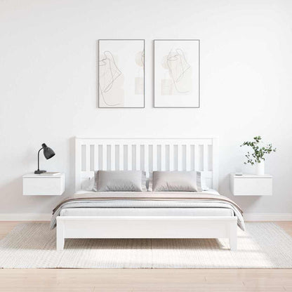 Bedside Table 37 x 35 x 18.5 cm Solid pine wood White