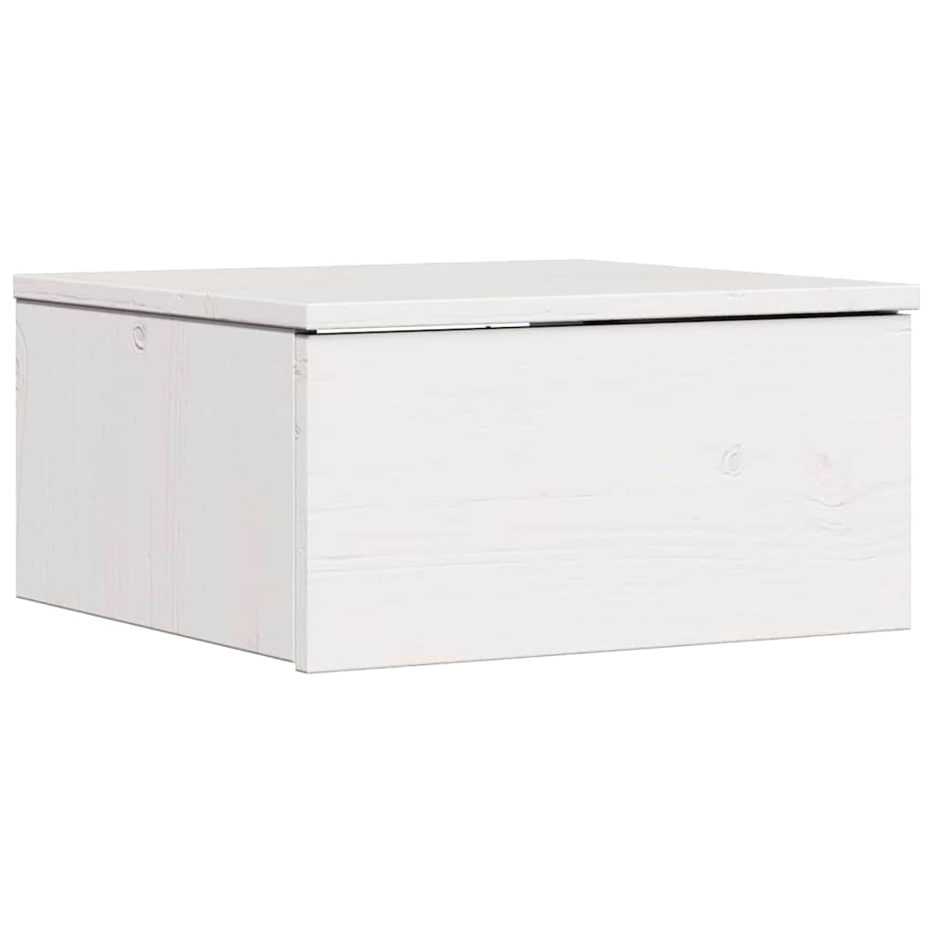 Bedside Table 37 x 35 x 18.5 cm Solid pine wood White
