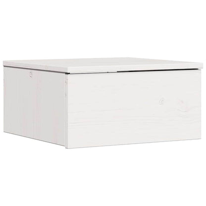 Bedside Table 37 x 35 x 18.5 cm Solid pine wood White
