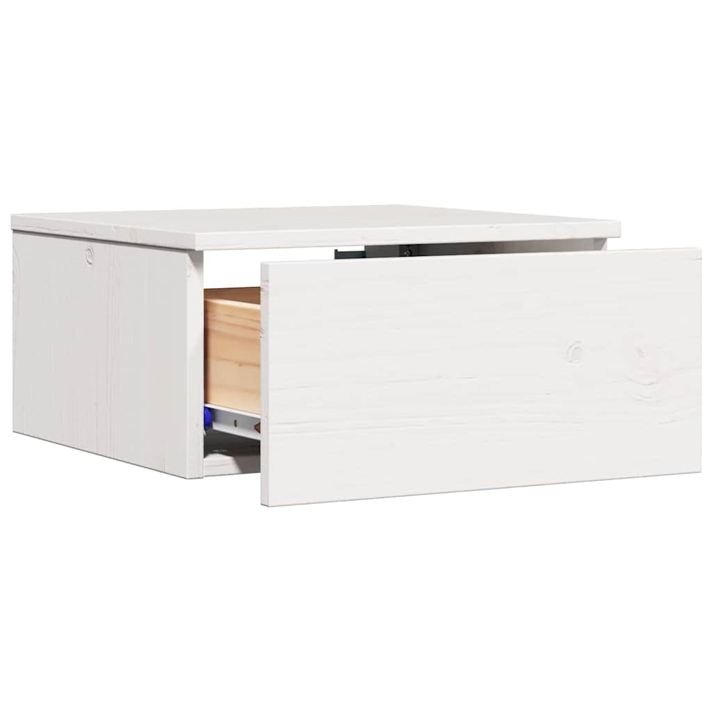 Bedside Table 37 x 35 x 18.5 cm Solid pine wood White