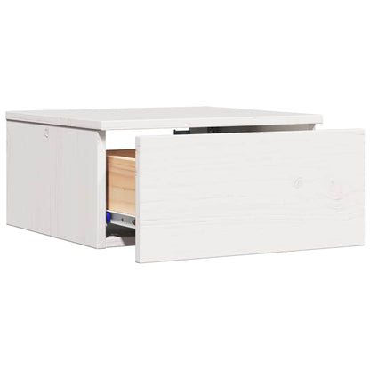 Bedside Table 37 x 35 x 18.5 cm Solid pine wood White