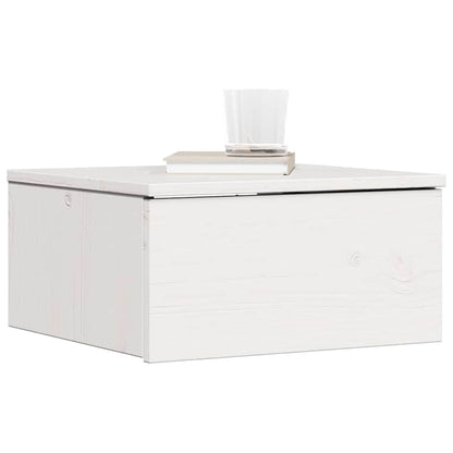 Bedside Table 37 x 35 x 18.5 cm Solid pine wood White