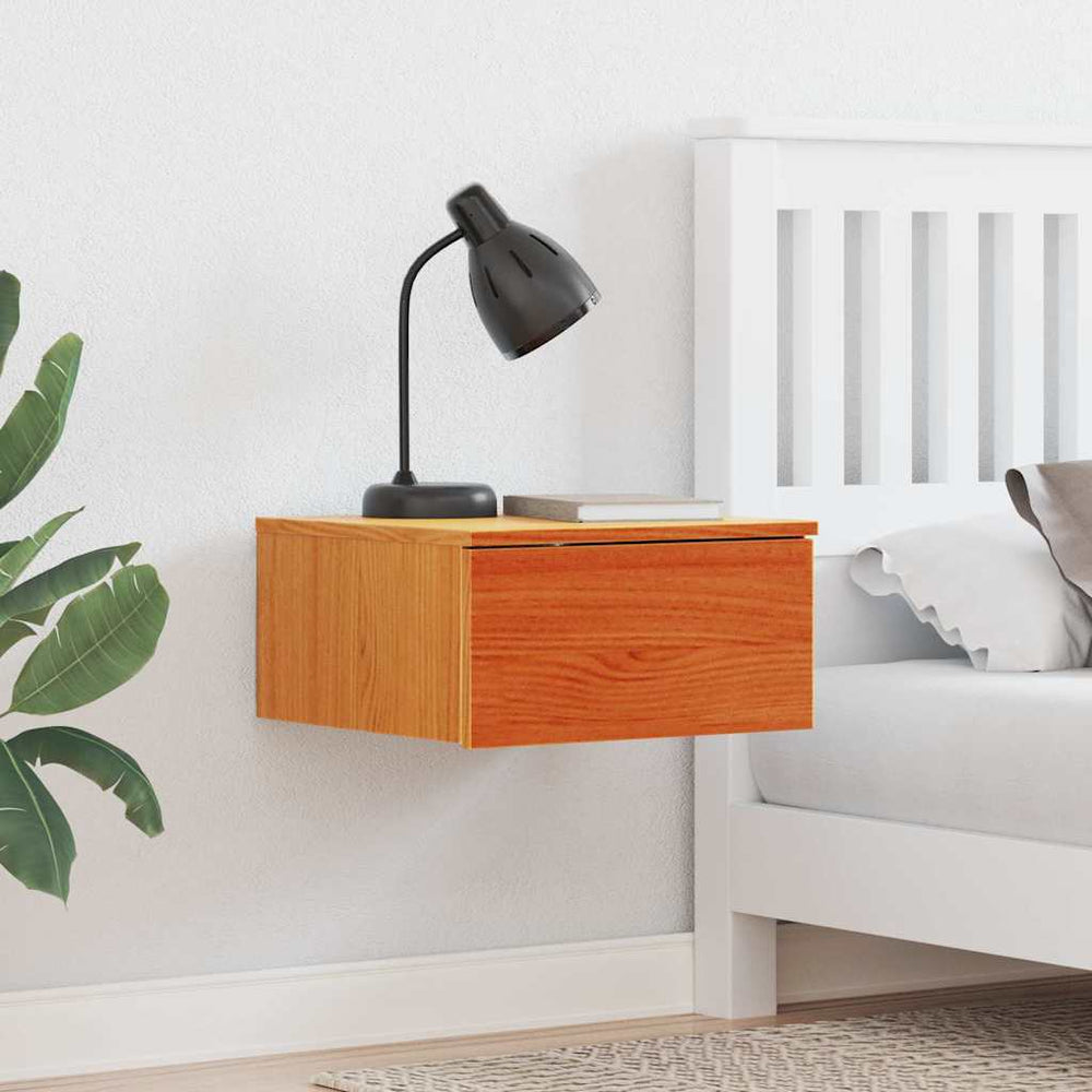 vidaXL Bedside Table 37 x 35 x 18.5 cm Solid pine wood
