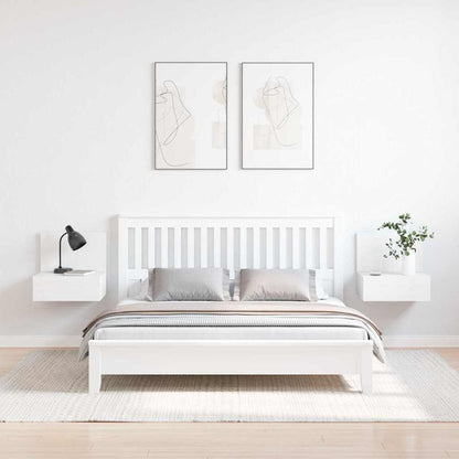 Bedside Table 42 x 32.5 x 40 cm Solid pine wood White