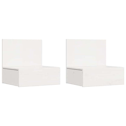 Bedside Table 42 x 32.5 x 40 cm Solid pine wood White