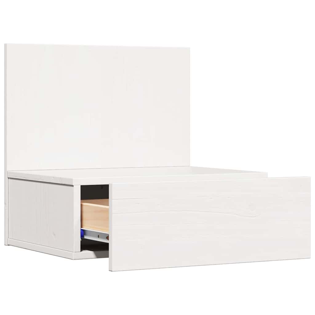 Bedside Table 42 x 32.5 x 40 cm Solid pine wood White