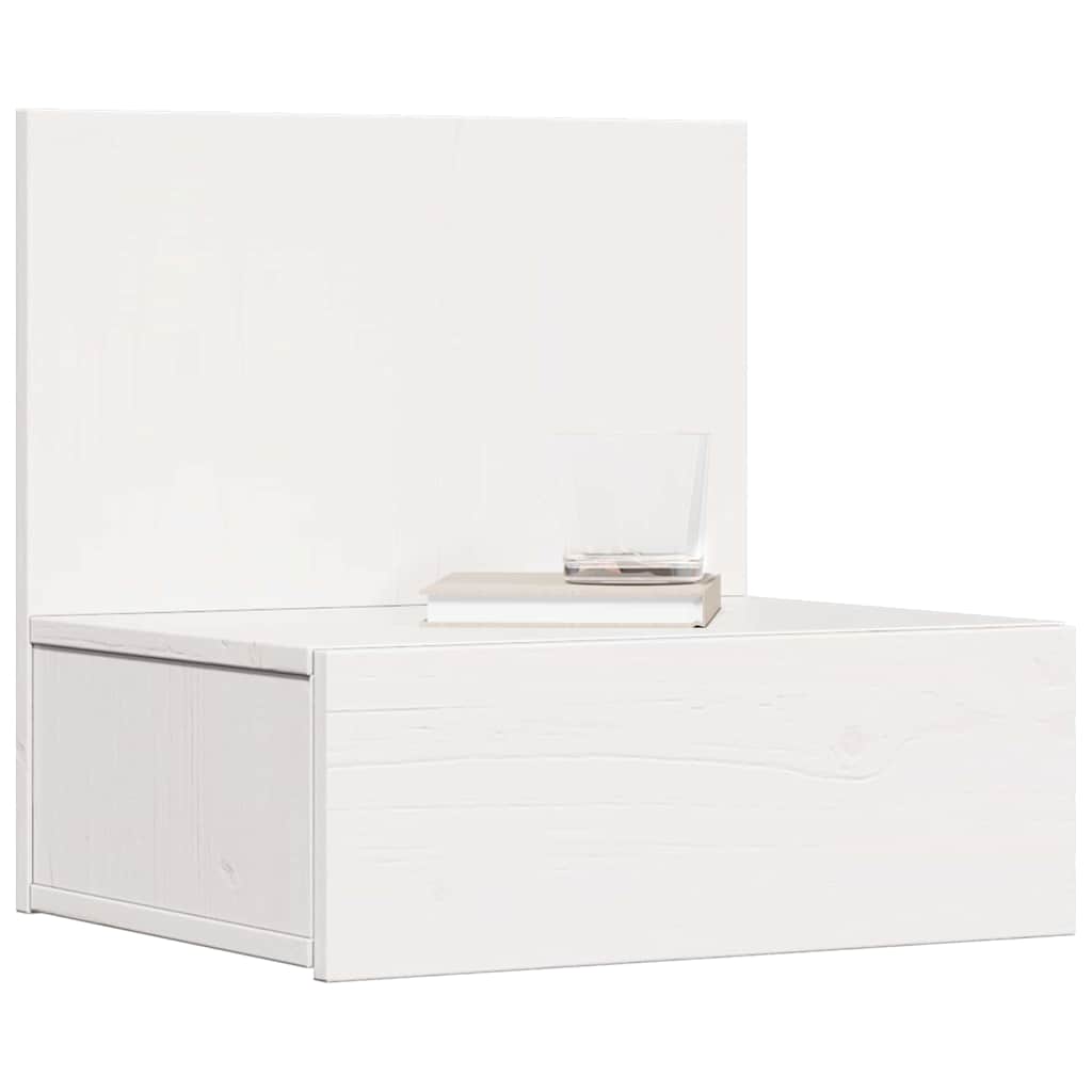 Bedside Table 42 x 32.5 x 40 cm Solid pine wood White