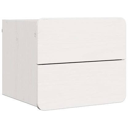 Bedside Table 39 x 34 x 33 cm Solid pinewood White 2