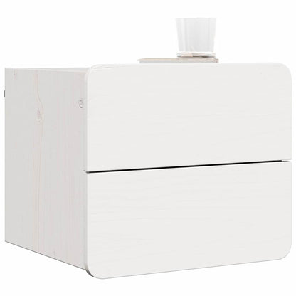 Bedside Table 39 x 34 x 33 cm Solid pinewood White 2
