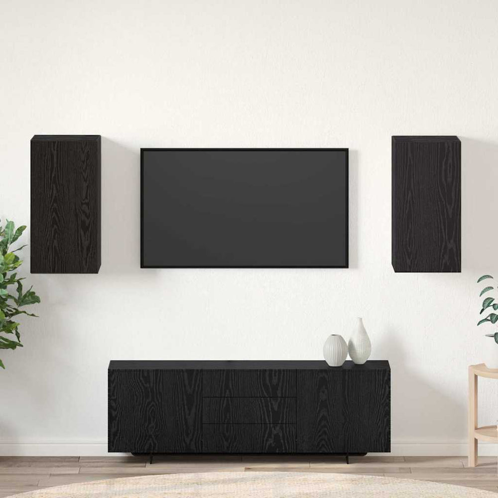 vidaXL TV Cabinet Set 30.5x30x60 cm Engineered Wood 2 pcs