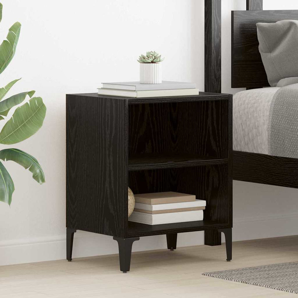 vidaXL Bed Cabinets with Metal Legs 40x30x50 cm 2 pcs