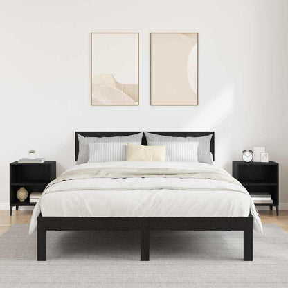 Bed Cabinets with Metal Legs 40x30x50 cm 2 pcs Black oak