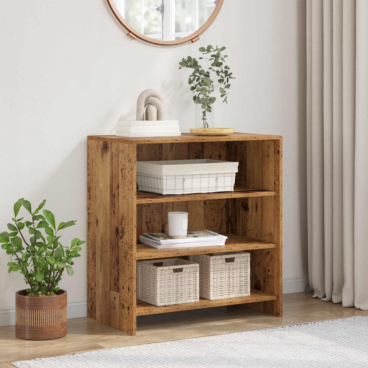 Sideboard 70x40,5x75 cm Engineered Wood Old wood