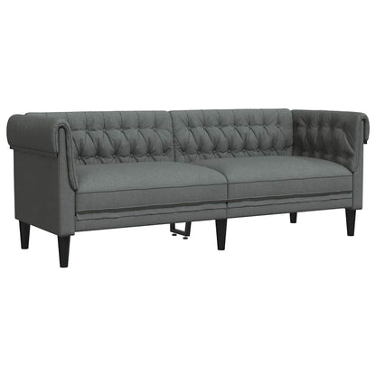 vidaXL Living Room Couch 2 pcs Dark Grey Fabric 5