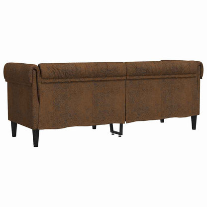 vidaXL Sofa Brown 201.5 x 74.5 x 74.5 cm Polyester 6
