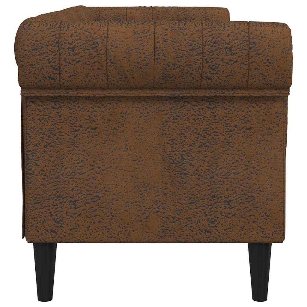 vidaXL Sofa Brown 201.5 x 74.5 x 74.5 cm Polyester 5