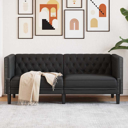 vidaXL Sofa Black 174 x 74.5 x 70.5 cm PVC 1