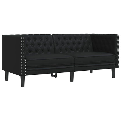 vidaXL Sofa Black 174 x 74.5 x 70.5 cm PVC 2