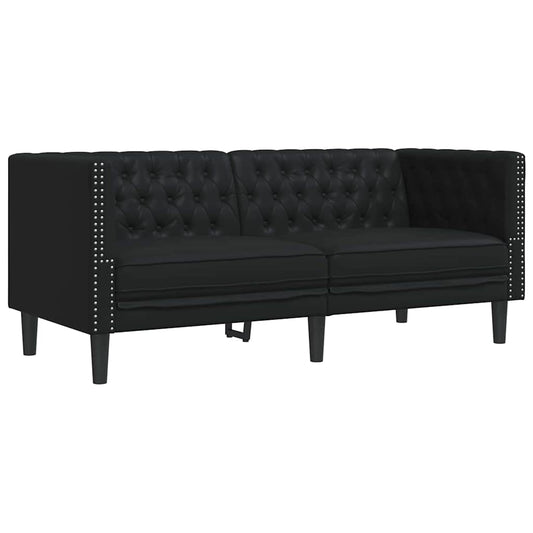 vidaXL Sofa Black 174 x 74.5 x 70.5 cm PVC 2