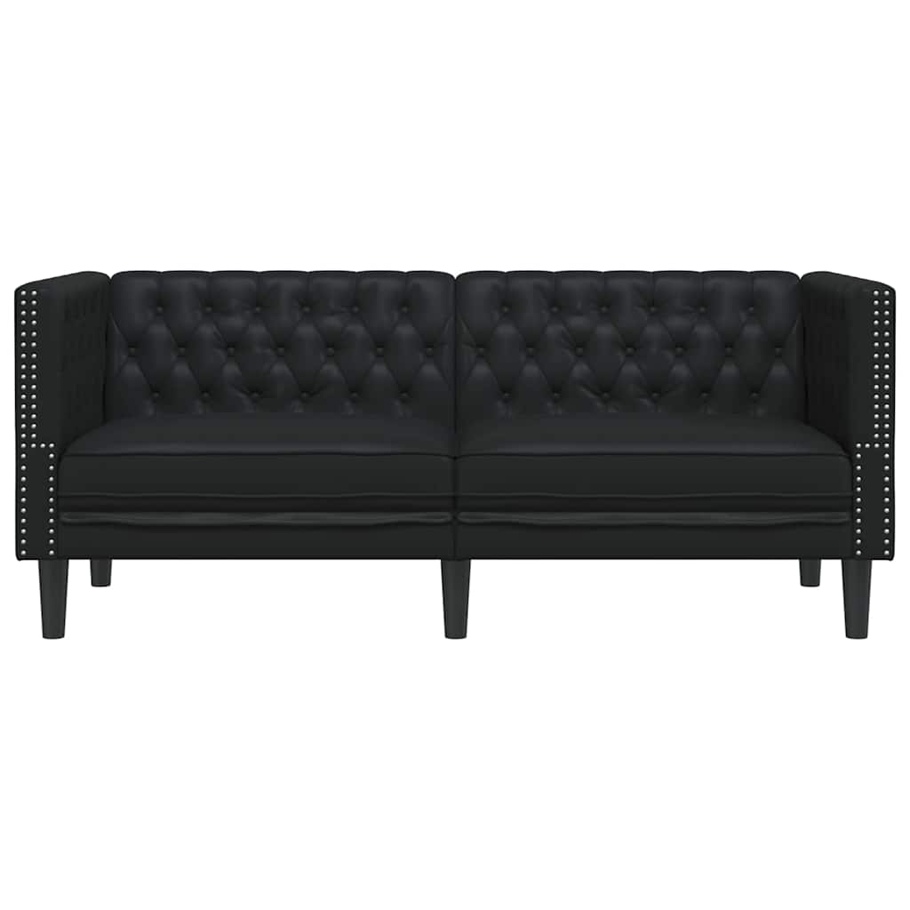 vidaXL Sofa Black 174 x 74.5 x 70.5 cm PVC 4