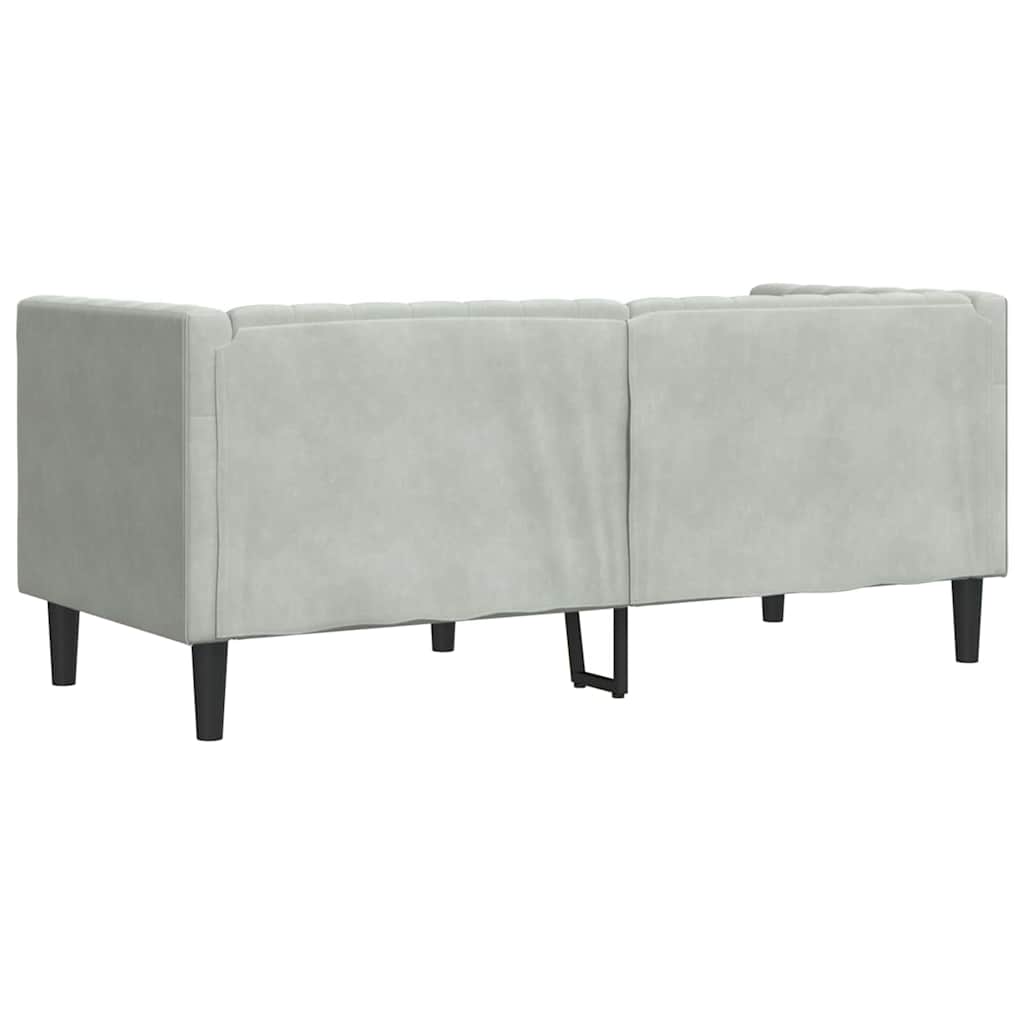 vidaXL Sofa Light Grey 174 x 74.5 x 70.5 cm Velvet 6