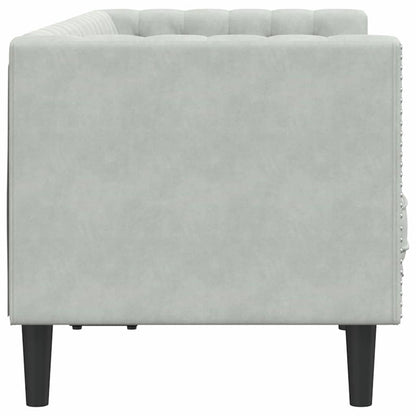vidaXL Sofa Light Grey 174 x 74.5 x 70.5 cm Velvet 5