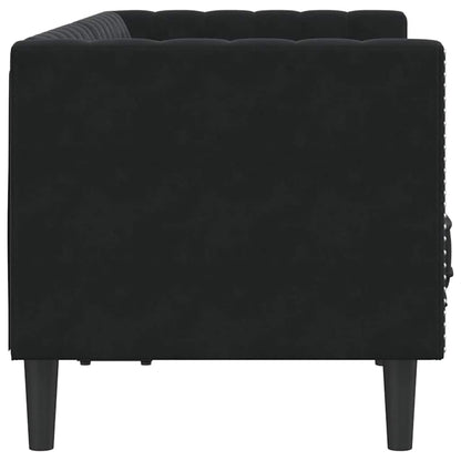 vidaXL Sofa Black 174 x 74.5 x 70.5 cm Velvet 5