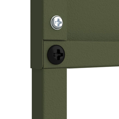 Garden Privacy Screen Cold-rolled steel 50 x 140 cm Olive Green Hexagon