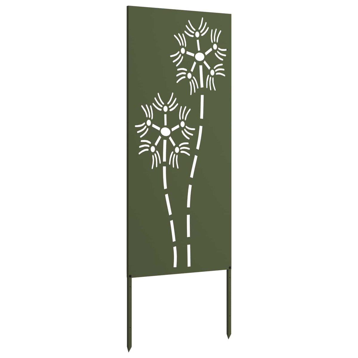 Garden Privacy Screen Cold-rolled steel 50 x 140 cm Olive Green Hexagon