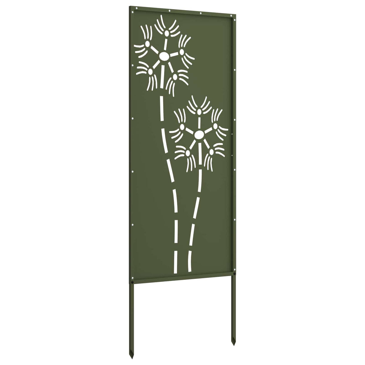 Garden Privacy Screen Cold-rolled steel 50 x 140 cm Olive Green Hexagon