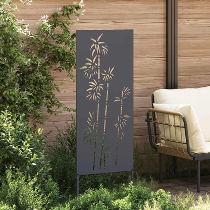 Garden Privacy Screen Cold-rolled steel 50 x 140 cm Anthracite Bamboo