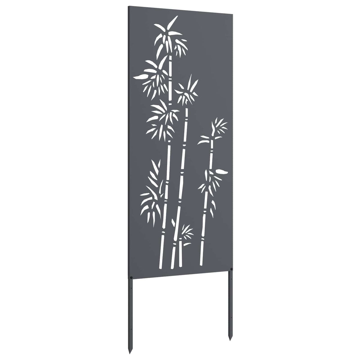 Garden Privacy Screen Cold-rolled steel 50 x 140 cm Anthracite Bamboo